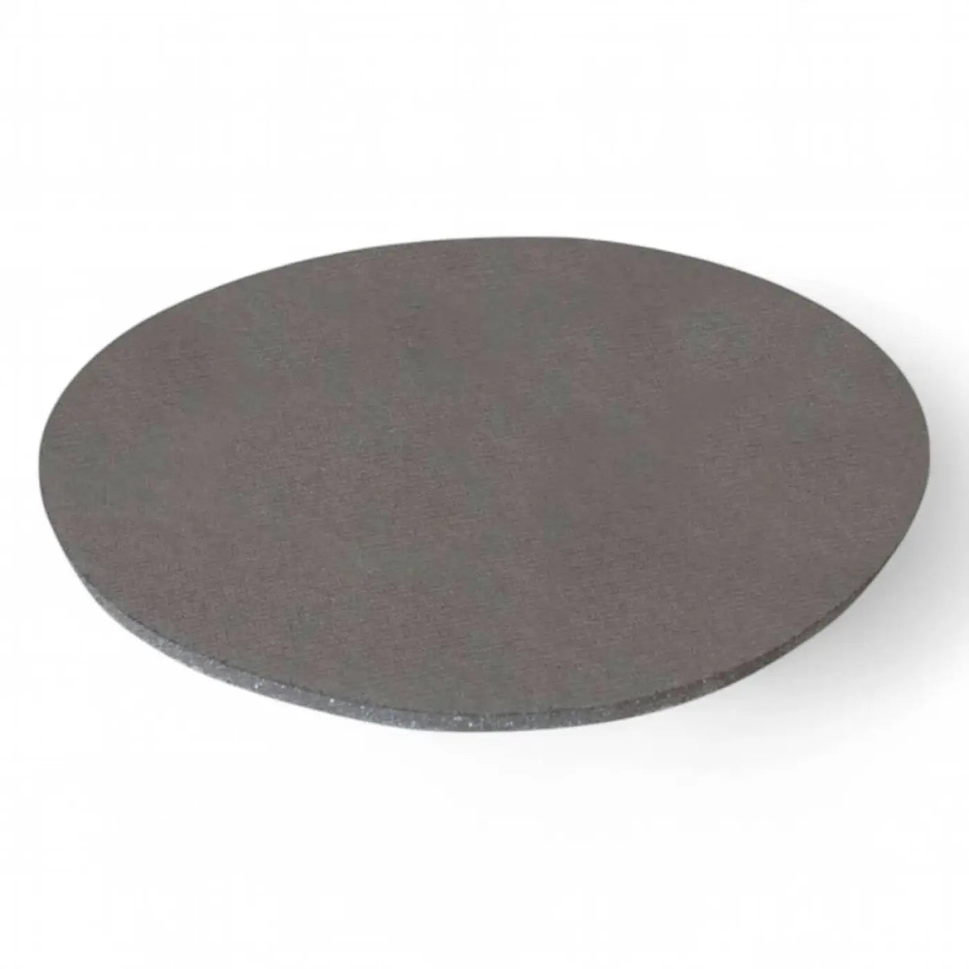 Dunkelgraue runde cakeplatte solution glöckner solugloss iv maschinenpad mit glatter leicht strukturierter oberfläche und abgerundeten kanten