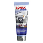 Sonax xtreme kunststoffgel außen nanopro 250ml in einer blauen und weißen tube mit silberner kappe