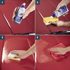 Anwendung von Sonax Xtreme Polish+Wax 2 Hybrid NPT 500ml zur Autopolitur und -pflege von SONAX mit Schwamm und Tuch.