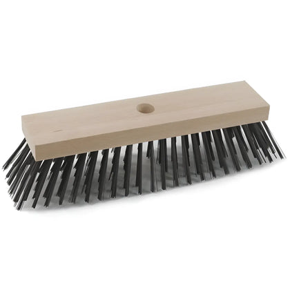 Sorex Straatbezem Plat hout Staaldraden met steelgat 30 cm