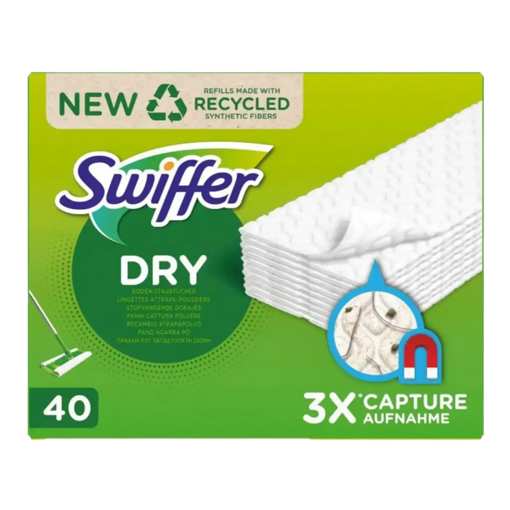 Swiffer sweeper bodentücher 40 stück weiß aus recycelten synthetischen fasern trockene ersatzpads