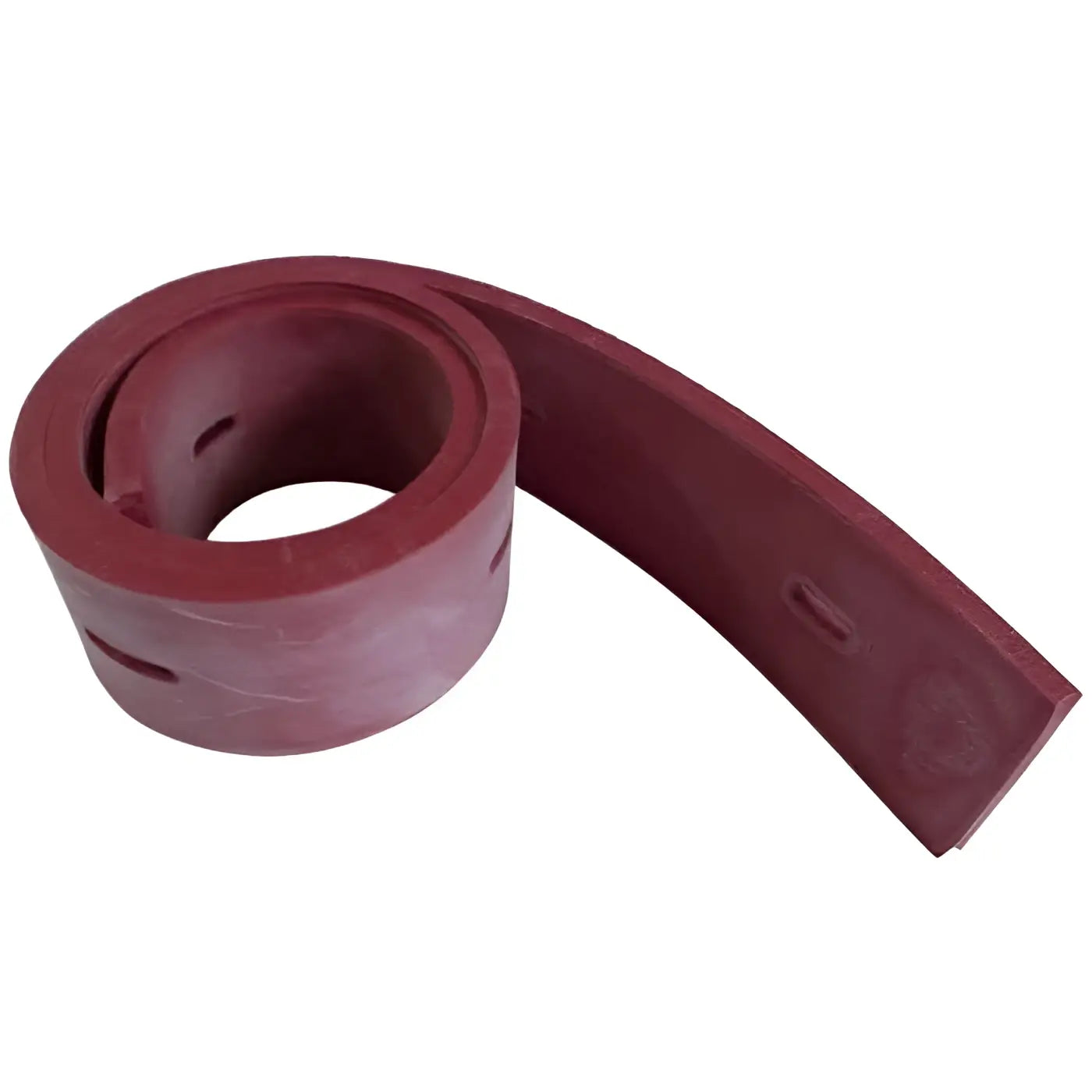Rotes gummidichtung mit gebogener, gewundener form und rechteckigen aussparungen für tennant sauglippe hinten t5680
