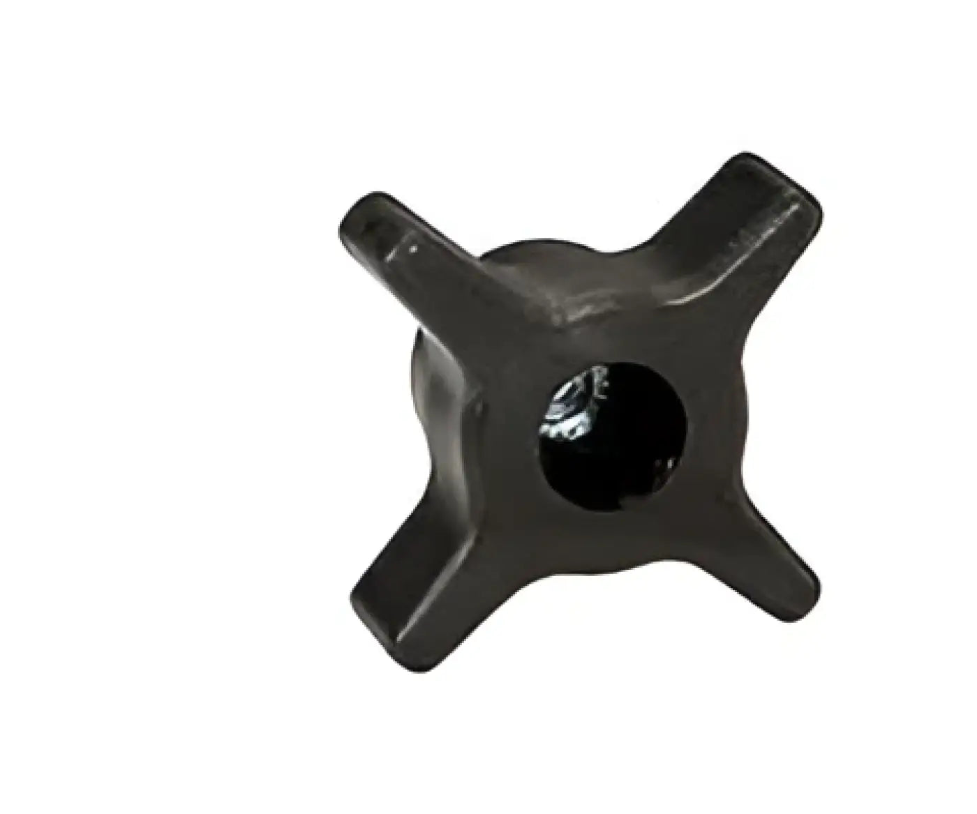 Schwarzer vierzackiger kunststoffsternengriff tennant t8300 mit zentralem loch zur montage