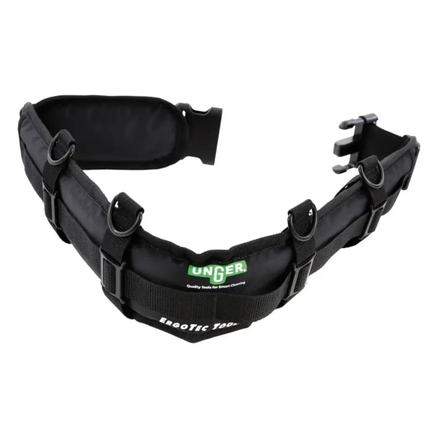 Schwarzer unger ergotec 700 werkzeuggürtel mit verstellbarengurten und mehreren d-ringen zur sicheren befestigung