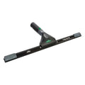 Schwarzer unger ergotec ninja fensterwischer 40° mit strukturierter griffmulde und grauen gummierten kanten