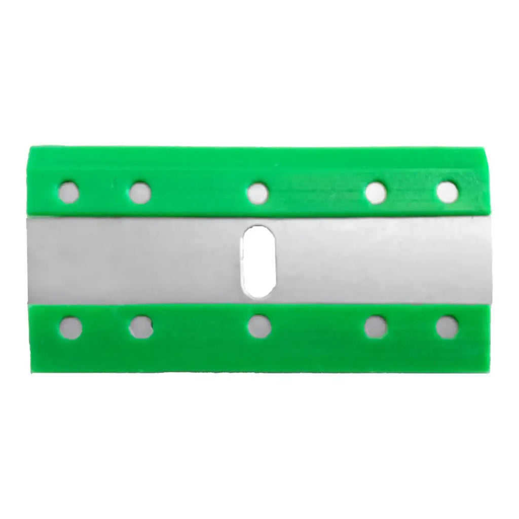 Unger kunststoffklingen 4cm grüne plastikrückseite mit silberner metallklinge und fünf löchern pro seite