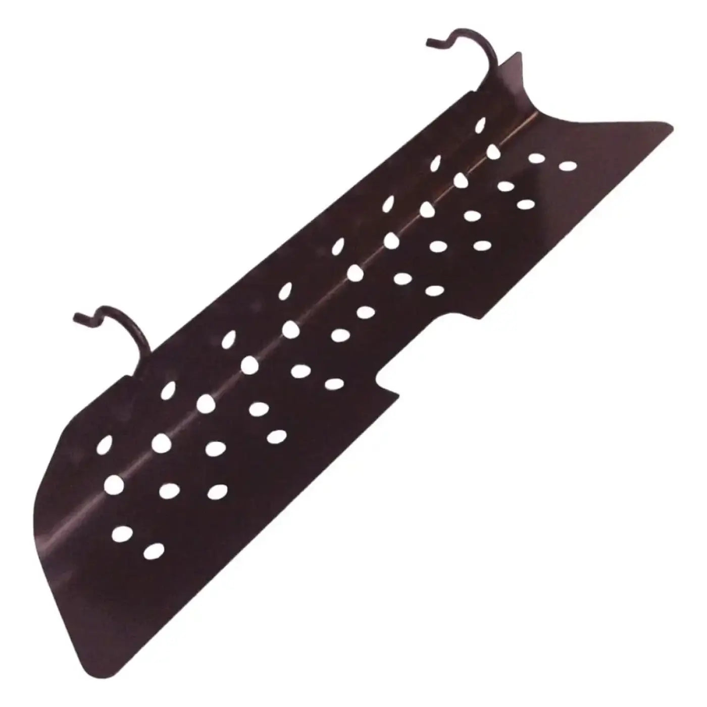 Schwarzes metall-ablagessieb für eimer von unger mit gleichmäßig verteilten lochungen und zwei gebogenen haken