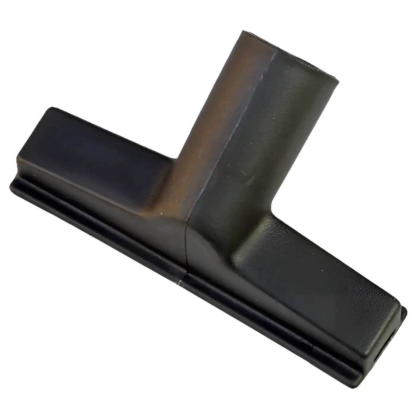 Schwarze kunststoff t-förmige polsterdüse viper mit flachem rechteckiger grundfläche und zwei senkrechten armen