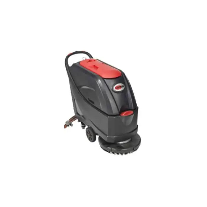 Schwarze und rote viper scheuersaugmaschine as5160t-eu mit rundbürste und griff zum manuellen führen