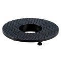 Schwarze runde saugfußbasis mit strukturierter stachelfäche und zentralem loch für wetrok pad-antriebsscheibe 30 cm duomatic intense 60 rückseite