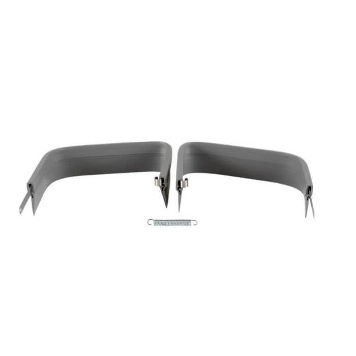 Graue kunststoff-autotürgriffabdeckungen mit metallspring und montagezubehör für wetrok spritzschutz discomatic mambo